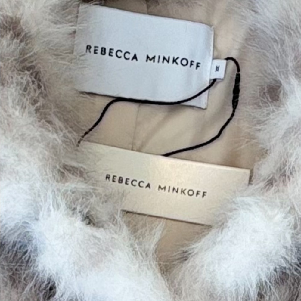 Rebecca Minkoff Cream and White Faux Fur Jacket - Picture 8 of 8